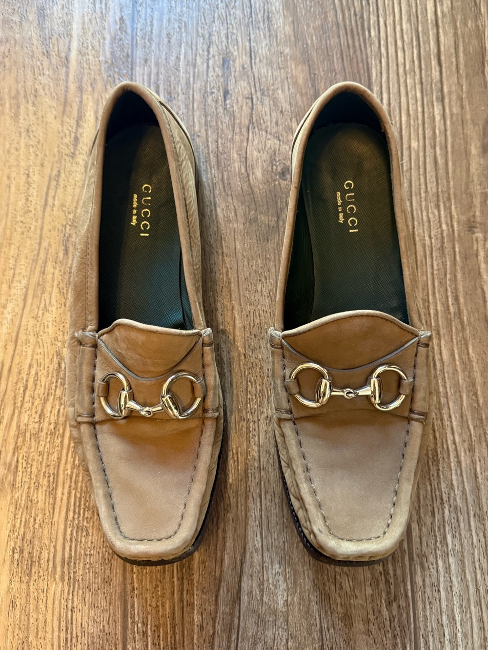 Gucci Horsebit Loafers Size 35.5 US 5.5 Tan Leather Made in Italy